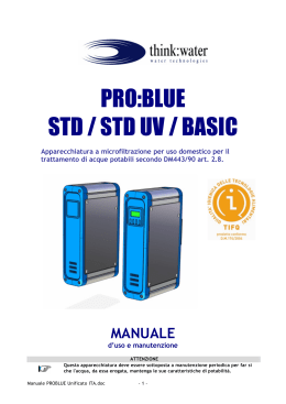 Manuale PRO:Blue - h2o water store