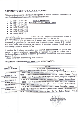 ricevimento genitori alla ssi°“corsi”