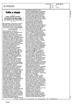 Follie e utopie - Medicina e Persona