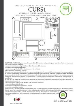 Manuale art. CURS1 - logo on automation