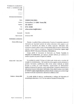 Curriculum Vitae - Comune di Montegranaro