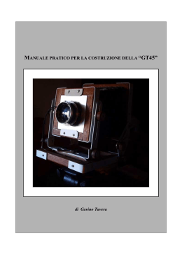 Manuale Costruzione GT45 Flatbed Camera