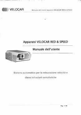 Manuale Velocar Reed&Speed