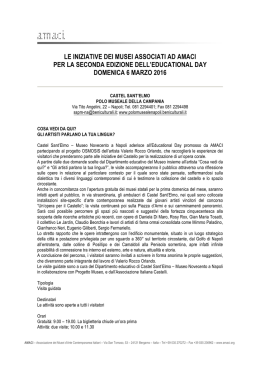 Il programma dell`Educational Day