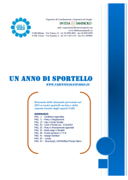 Segreteria Guida Sportello 2015