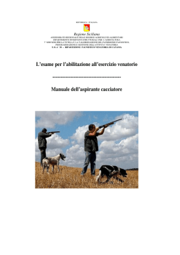 L`esame per l`abilitazione all`esercizio venatorio