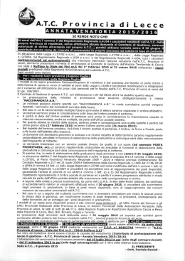 MANIFESTO ISTANZA DI AMMISSIONE ALL
