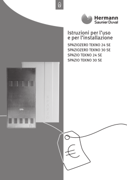 Spazio Tekno - manuale d`installazione