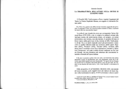 la drammaturgia dell`attore nella sintesi di giuseppe