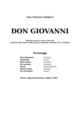 Don Giovanni - di cose un po