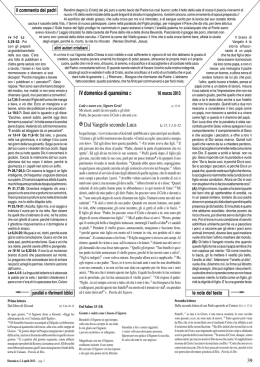 IV domenica di quaresima C Dal Vangelo secondo Luca