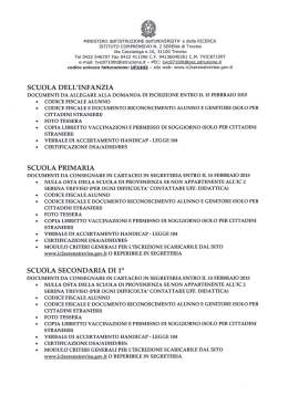 documenti per iscrizioni - Istituto Comprensivo 2 Serena