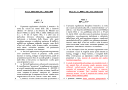 vecchio regolamento bozza nuovo regolamento