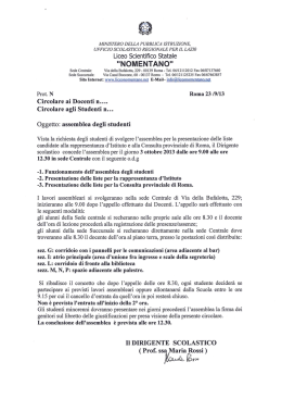 Assemblea degli studenti di ottobre