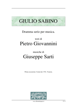 Giulio Sabino - Libretti d`opera italiani