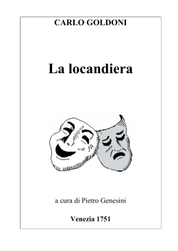 Goldoni, La locandiera commentata