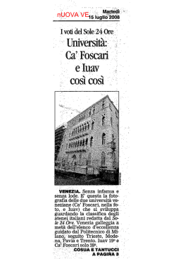 nUOVA VE - Universit&agrave; Iuav di Venezia