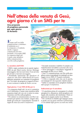 Nell`attesa della venuta di Ges&ugrave;, ogni giorno c`&egrave; un SMS