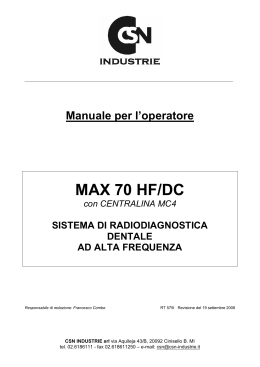 Manuale Max 70 - CSN Industrie