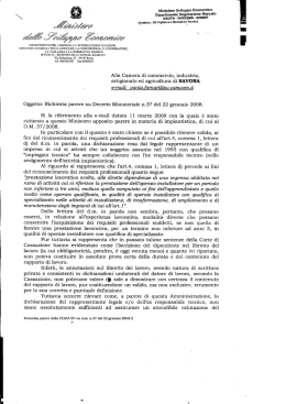 Ministero Sviluppo Economico Dipartimento Regolazione Mercato