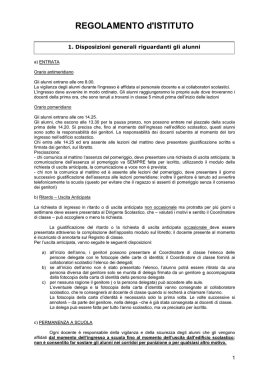 REGOLAMENTO d`ISTITUTO - Istituto Comprensivo Pra`, Genova