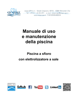 Manuale uso e manutenzione piscina a sfioro CON
