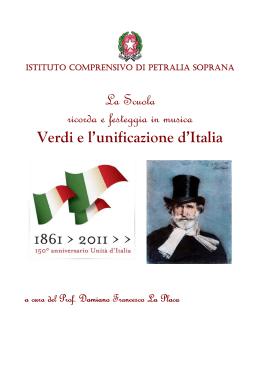 Verdi e l`unificazione d`Italia - Istituto Comprensivo di Petralia Soprana