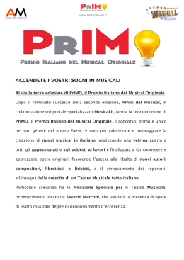 ACCENDETE I VOSTRI SOGNI IN MUSICAL!