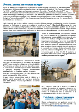 Prestaci i attoni per costruire un sogno