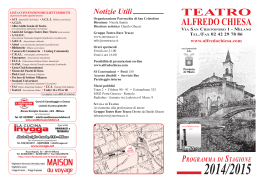 Stagione 2014-2015 - Teatro Alfredo Chiesa