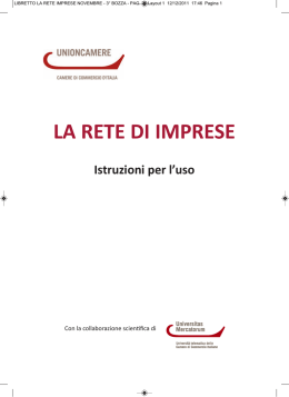 la rete di imprese - Camera di Commercio di Trieste