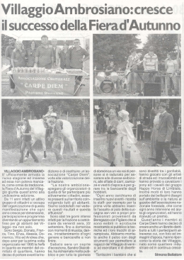 VillaggioAmbrosiano:cresce - Sito Istituzionale del Comune di