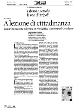 Leggi l`articolo - Aspen Institute Italia
