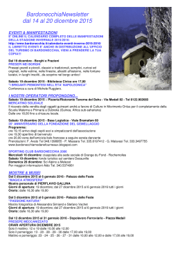 BardonecchiaNewsletter dal 14 al 20 dicembre 2015