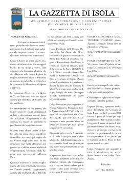 la gazzetta di isola - Comune di Isola Rizza