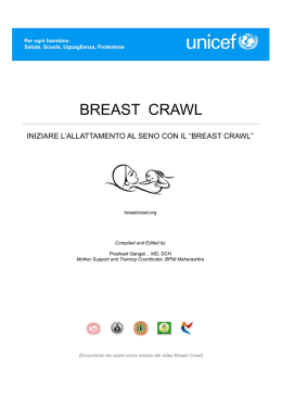 Iniziare l`allattamento al seno con il “breast crawl”