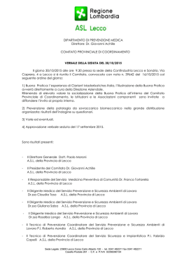 verbale della seduta del 30.10.2015