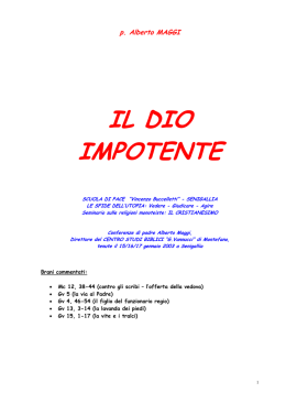 Il Dio impotente - Centro Studi Biblici