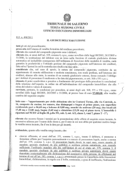 Ordinanza - Aste Giudiziarie Salerno