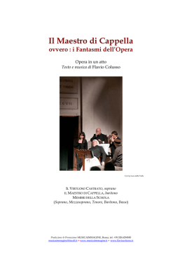 Il Maestro di Cappella ovvero : i Fantasmi dell`Opera, Libretto