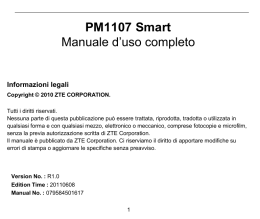 PM1107 Smart Manuale d`uso completo