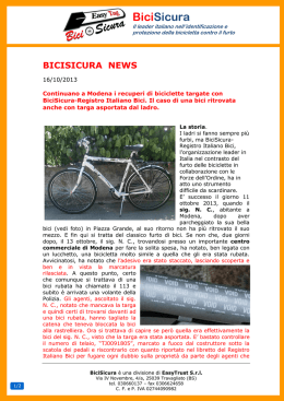 Leggi... - BiciSicura
