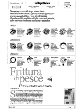 laRepubblica - Content Management Slow Food