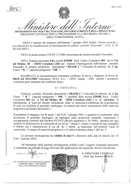 Omologa ministeriale - Emme Antincendio Srl
