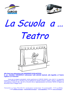 TEATRO SCUOLA 2014 15