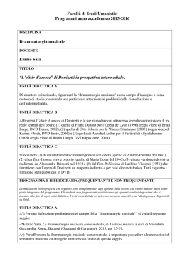 Programmi - Web server per gli utenti dell`Universit&agrave; degli Studi di