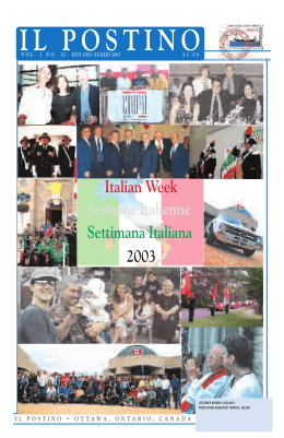 Italian Week 2003 Settimana Italiana Semaine Italienne