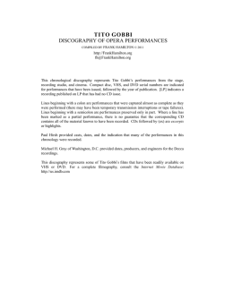 Tito Gobbi &middot; Discography of Opera Performances