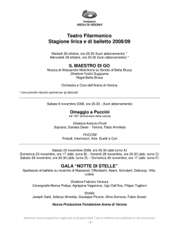 Teatro Filarmonico Stagione lirica e di balletto 2008/09