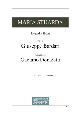 Maria Stuarda - Libretti d`opera italiani